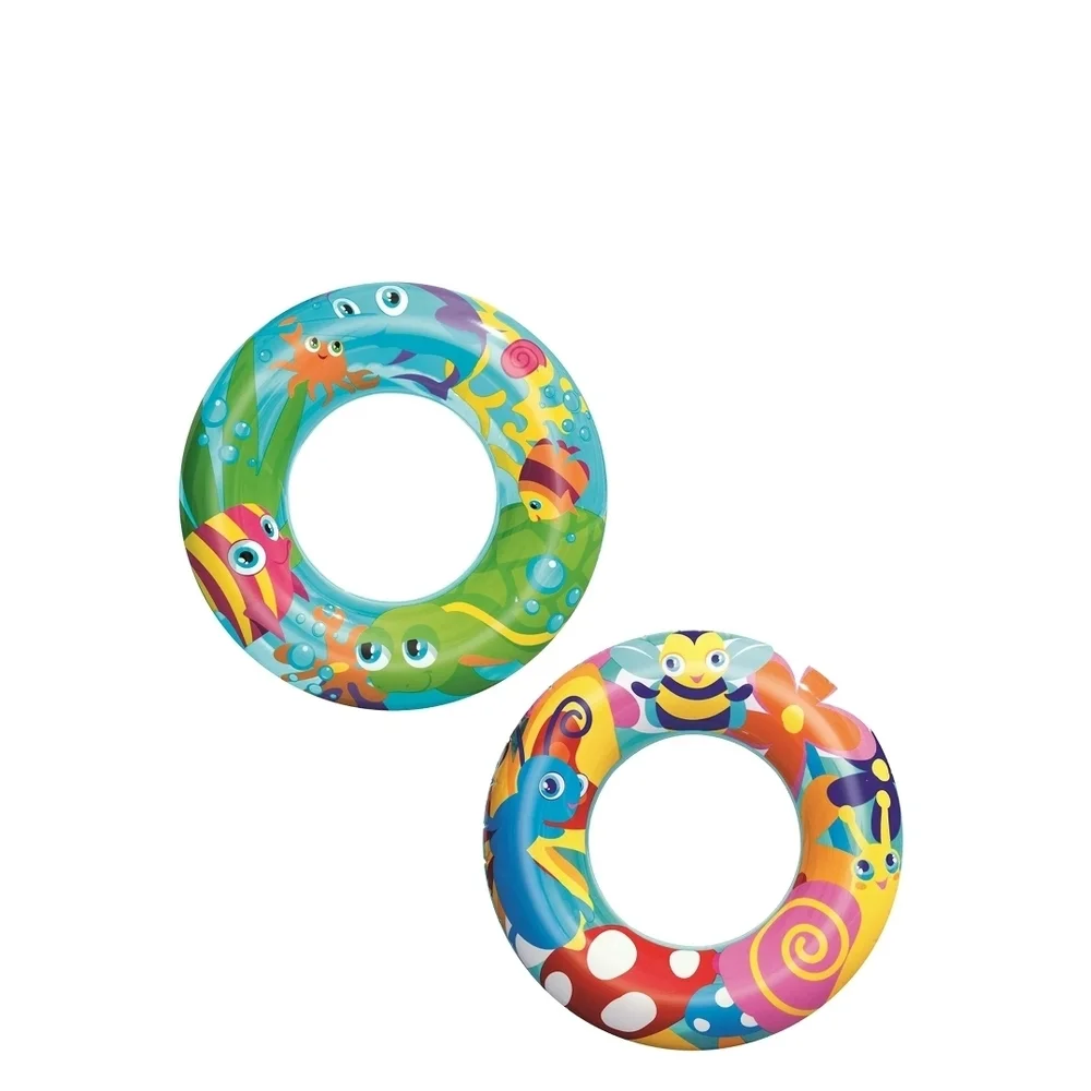 Bundle Of 6 Bestway Swim 3 Armbands 2 Donut Floats 1 Inflatable Pool Beach Ball - Picture 6 of 7
